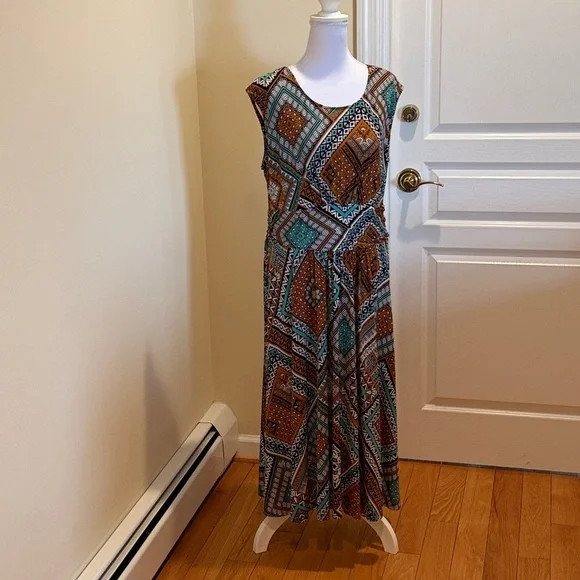 Ruby Rd. Multicolor Geometric Midi Dress - Picture 10 of 10